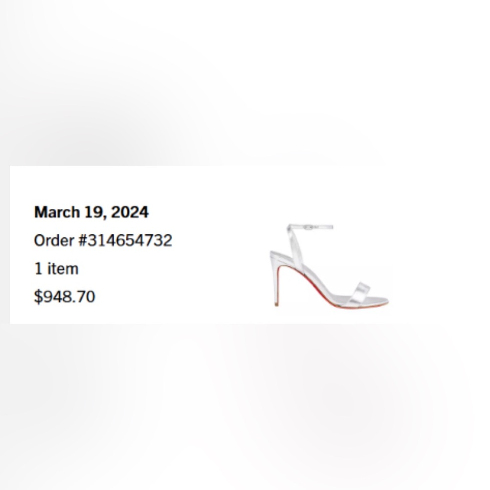 Christian Louboutin silver sandals